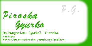 piroska gyurko business card