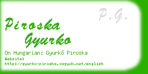 piroska gyurko business card